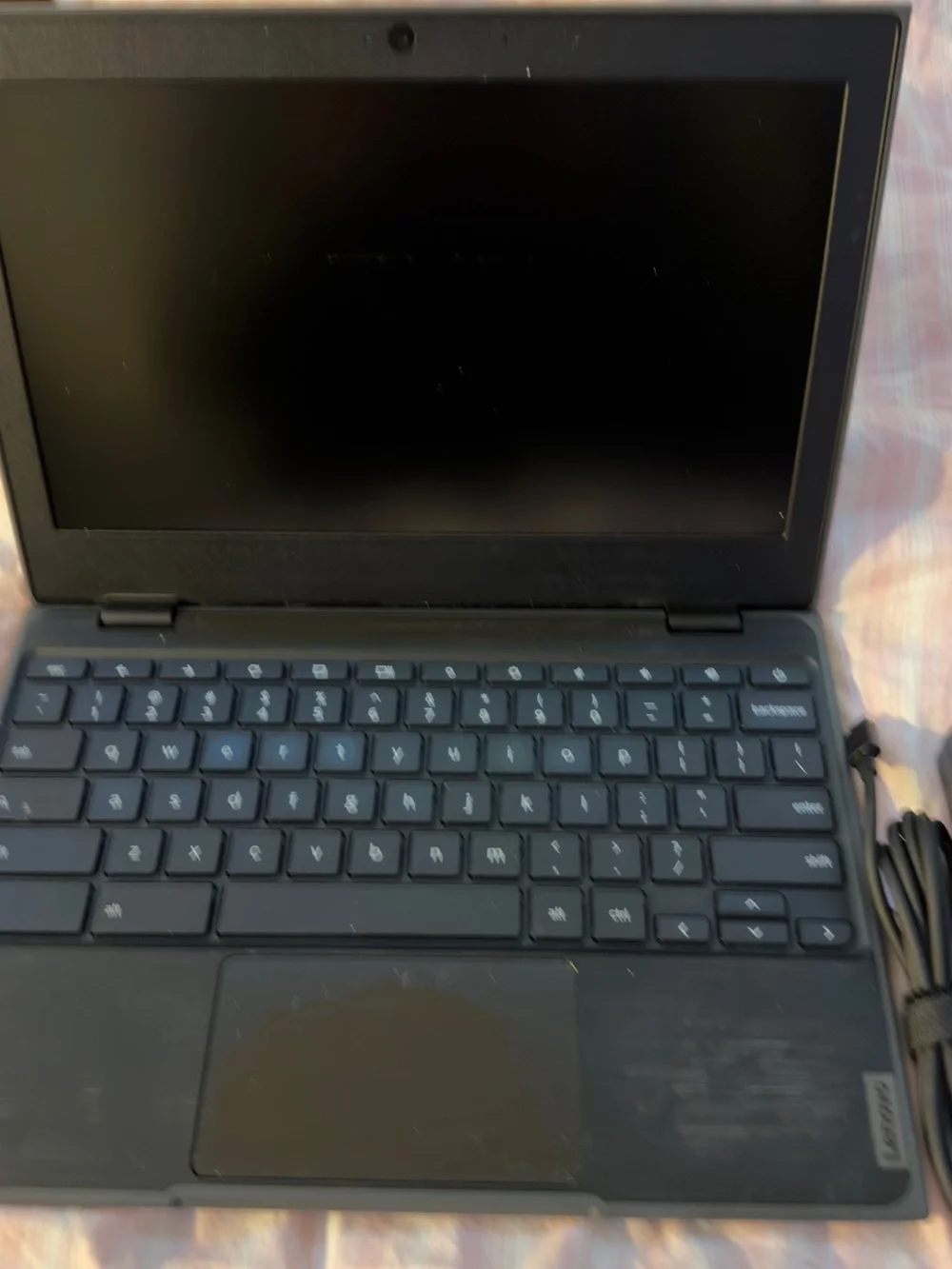 Lenovo Black Laptop with Charger and AC Adapter
